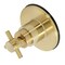 Kingston Brass KS3037DX Single-Handle Three-Way Diverter Valve with Trim Kit, Brushed Brass KS3037DX - alternate 1